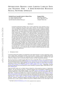 Optimization Proxies using Limited Labeled Data and Training Time -- A Semi-Supervised Bayesian Neural Network Approach