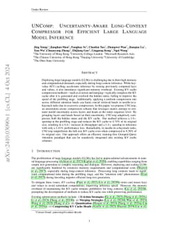 UNComp: Uncertainty-Aware Long-Context Compressor for Efficient Large
  Language Model Inference