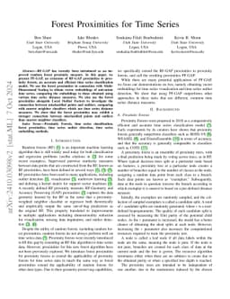 Forest Proximities for Time Series