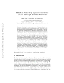 MBDS: A Multi-Body Dynamics Simulation Dataset for Graph Networks
  Simulators