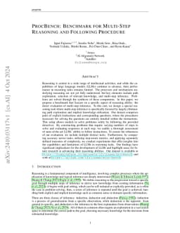 ProcBench: Benchmark for Multi-Step Reasoning and Following Procedure