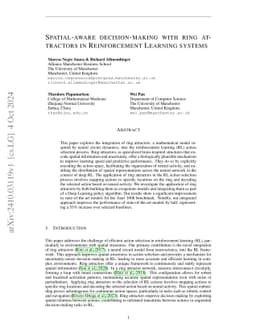 Spatial-aware decision-making with ring attractors in reinforcement learning systems