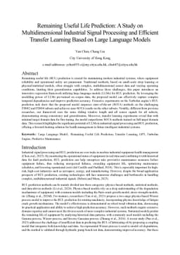 Remaining Useful Life Prediction: A Study on Multidimensional Industrial
  Signal Processing and Efficient Transfer Learning Based on Large Language
  Models