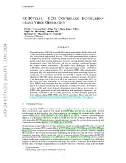 ECHOPulse: ECG controlled echocardio-grams video generation