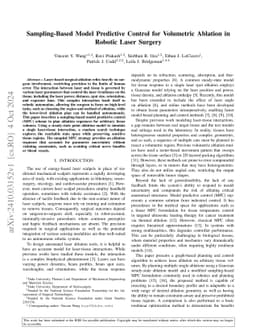 Sampling-Based Model Predictive Control for Volumetric Ablation in
  Robotic Laser Surgery