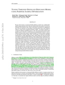 Tuning Timestep-Distilled Diffusion Model Using Pairwise Sample Optimization