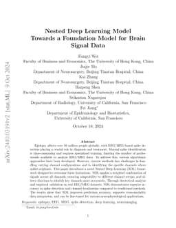 Nested Deep Learning Model Towards A Foundation Model for Brain Signal Data