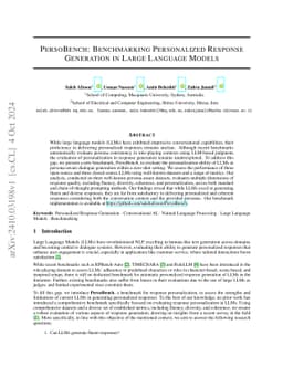 PersoBench: Benchmarking Personalized Response Generation in Large
  Language Models
