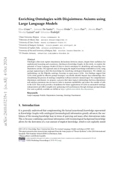 Enriching Ontologies with Disjointness Axioms using Large Language
  Models