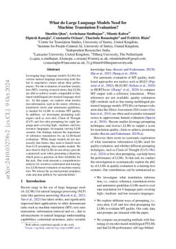 What do Large Language Models Need for Machine Translation Evaluation?