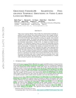 Grounded-VideoLLM: Sharpening Fine-grained Temporal Grounding in Video
  Large Language Models