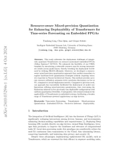Resource-aware Mixed-precision Quantization for Enhancing Deployability
  of Transformers for Time-series Forecasting on Embedded FPGAs