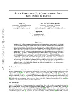 Error Correction Code Transformer: From Non-Unified to Unified