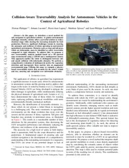 Collision-Aware Traversability Analysis for Autonomous Vehicles in the Context of Agricultural Robotics