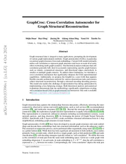 GraphCroc: Cross-Correlation Autoencoder for Graph Structural
  Reconstruction