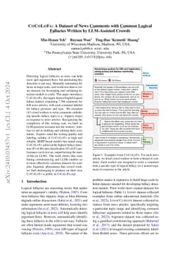 CoCoLoFa: A Dataset of News Comments with Common Logical Fallacies
  Written by LLM-Assisted Crowds