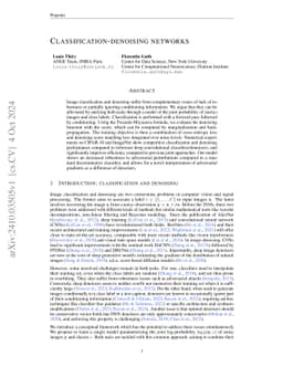 Classification-Denoising Networks
