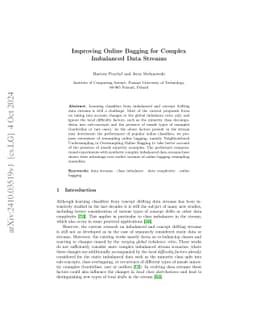 Improving Online Bagging for Complex Imbalanced Data Stream