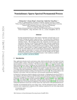Nonstationary Sparse Spectral Permanental Process