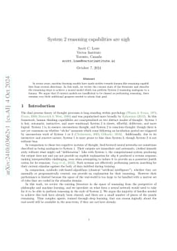 System 2 Reasoning Capabilities Are Nigh