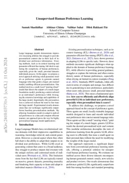 Unsupervised Human Preference Learning