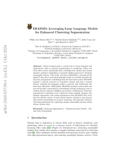 ERASMO: Leveraging Large Language Models for Enhanced Clustering Segmentation