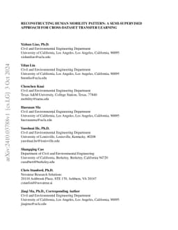 Reconstructing Human Mobility Pattern: A Semi-Supervised Approach for
  Cross-Dataset Transfer Learning