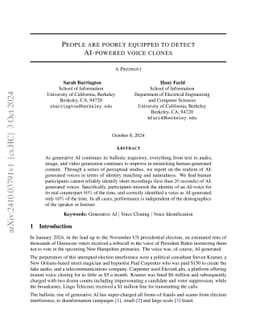 People are poorly equipped to detect AI-powered voice clones