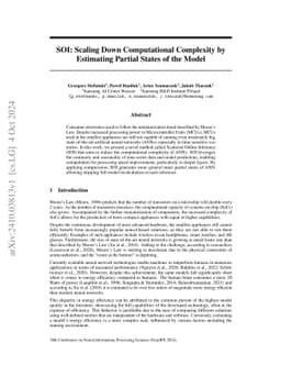 SOI: Scaling Down Computational Complexity by Estimating Partial States
  of the Model