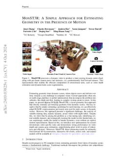 MonST3R: A Simple Approach for Estimating Geometry in the Presence of Motion