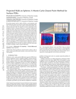 Projected Walk on Spheres: A Monte Carlo Closest Point Method for
  Surface PDEs
