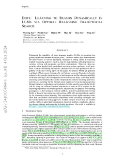 DOTS: Learning to Reason Dynamically in LLMs via Optimal Reasoning
  Trajectories Search