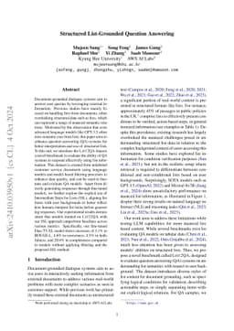 Structured List-Grounded Question Answering