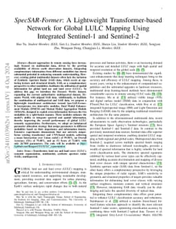 SpecSAR-Former: A Lightweight Transformer-based Network for Global LULC
  Mapping Using Integrated Sentinel-1 and Sentinel-2