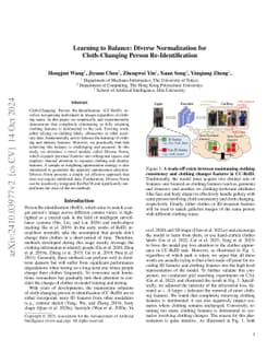 Learning to Balance: Diverse Normalization for Cloth-Changing Person
  Re-Identification