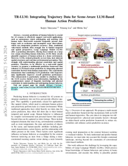 TR-LLM: Integrating Trajectory Data for Scene-Aware LLM-Based Human
  Action Prediction