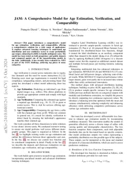 JAM: A Comprehensive Model for Age Estimation, Verification, and Comparability