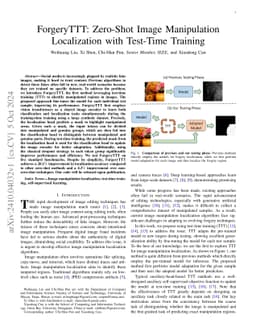 ForgeryTTT: Zero-Shot Image Manipulation Localization with Test-Time
  Training