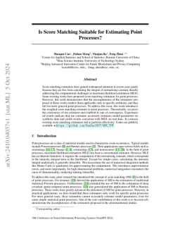 Is Score Matching Suitable for Estimating Point Processes?