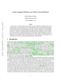 Large Language Models can Achieve Social Balance