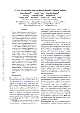 ECon: On the Detection and Resolution of Evidence Conflicts