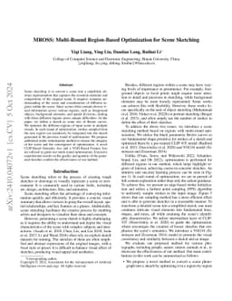 MROSS: Multi-Round Region-based Optimization for Scene Sketching