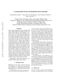 TV-based Deep 3D Self Super-Resolution for fMRI