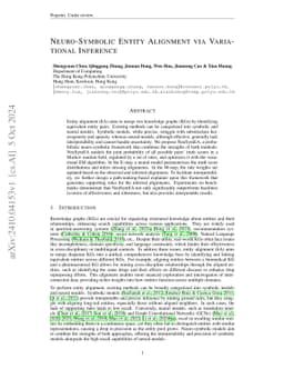 Neuro-Symbolic Entity Alignment via Variational Inference