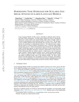 Harnessing Task Overload for Scalable Jailbreak Attacks on Large
  Language Models