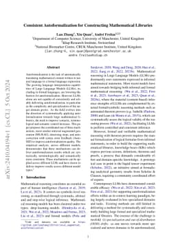 Consistent Autoformalization for Constructing Mathematical Libraries
