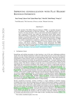 Improving Generalization with Flat Hilbert Bayesian Inference