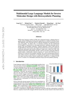 Multimodal Large Language Models for Inverse Molecular Design with
  Retrosynthetic Planning
