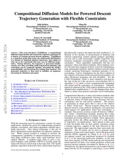 Compositional Diffusion Models for Powered Descent Trajectory Generation
  with Flexible Constraints