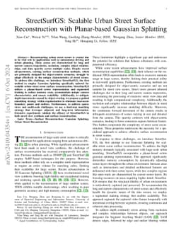 StreetSurfGS: Scalable Urban Street Surface Reconstruction with
  Planar-based Gaussian Splatting